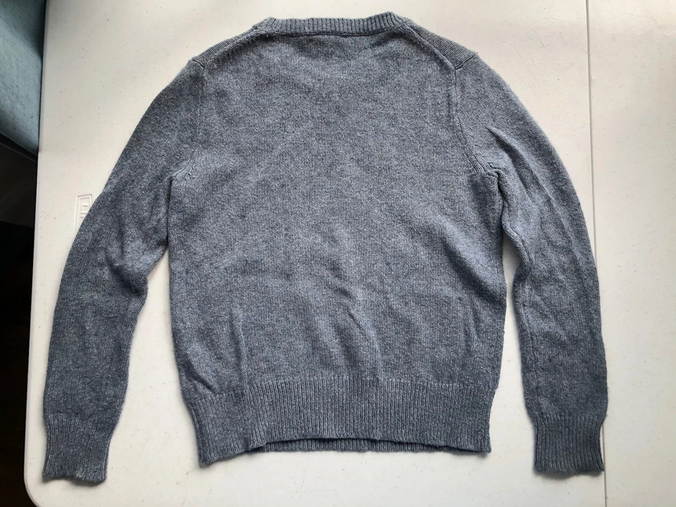 Suéter J Crew Cuts Mezcla Lana Algodón 6/7 Azul Gris Niños Niños Náutico Americana Foto 2 de 4