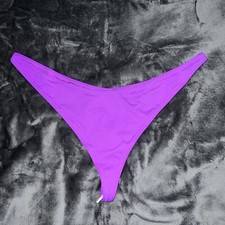 3X SKIMS Recycled Swim Thong Bikini Bottom Violet Womens SW-THG-0782