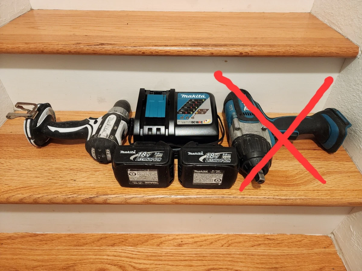 Makita Tool Bundle Driver Drill Charger Two 18V 3.0 Ah Batteries