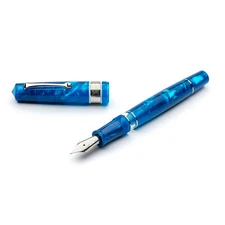 Leonardo Momento Magico Fountain Pen in Pithecusa with Silver Trim, Broad Nib