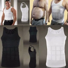 Ultra Lift Body Slimming Shaper Men Underwear shapewear Waist Girdle Tee Vest US