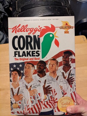 Kelloggs Corn Flakes 1992 Olympic Gold Medalist Basketball Collectors Box #O-91