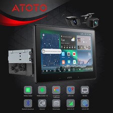 X10 10 inch 1 DIN Car Stereo Apple Carplay Android Radio Bluetooth w/ F R Camera