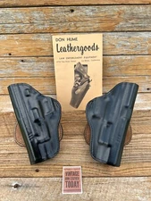 Don Hume H720 OT XD405 Black Leather OT Paddle Holster For Springfield XD 40-5