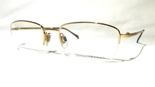 New Donna Karan DK 3512, 50-18-135 eyeglasses Gold Half rim frame, Italy