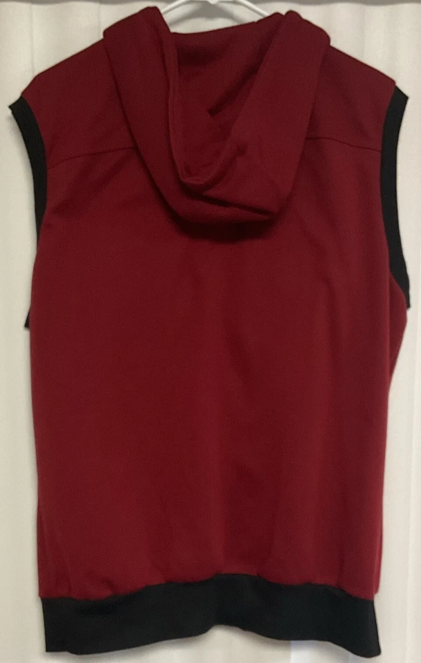 Мужской жилет с капюшоном Allegra K размер 42 красный.    6140 - Изображение 2 из 3