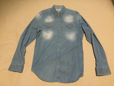 PAOLO SCHAF JEANSHEMD MILANO OBVIOUS BASIC GR. 41 PERLMUTTKNÖPFE