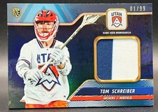 2024 PREMIER LACROSSE LEAGUE PLL TOM SCHREIBER 2-COLOR RELIC #01/99