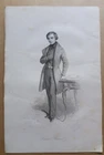 C1 ENGRAVING Louis BLANC 1849 Lacquer Rebel