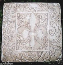 Abs plastic fleur de lis stepping stone mold 10" x 9.5" x over 1" thick