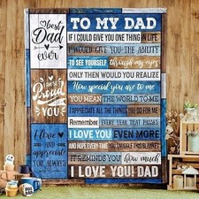 Gifts for Dad Blanket, Dad Birthday Gift, Fathers Day Dad Gifts from 60" 50"