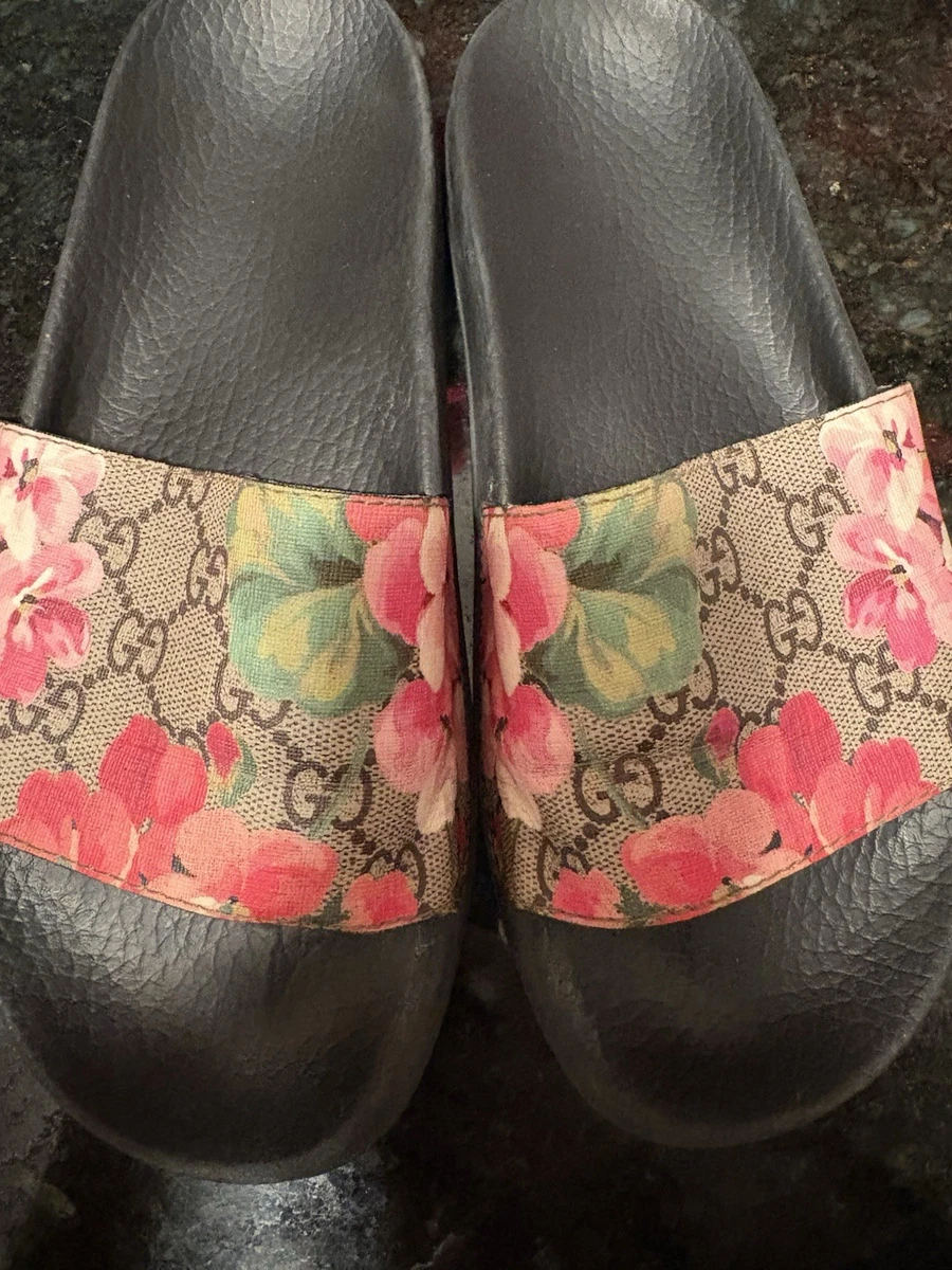 GUCCI パンプス GGマーモント ブルームス 花柄 37 1/2 Gucci Flat (Under 1 in) Floral Sandals for Women for sale | eBay