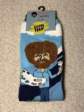 Oooh Yeah Bob Ross The Joy of Painting Crew Socks M/L Novelty Art Unisex