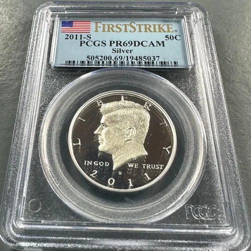 2011-S 50C SILVER Kennedy Half Dollar PCGS PR69 DCAM, FIRST STRIKE (88331)
