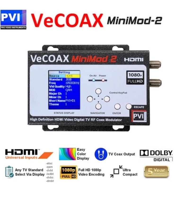 Vecoax MINIMOD 2 HDMI to Coax Modulator, NEW - Image 4 of 4