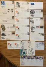 First day issue & stamped envelopes ~ Lot of 21 ~ 1970’s ~ People Event History