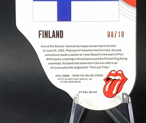 Finland /10 2025 Panini Prizm The Rolling Stones International Licks Gold Lazer - Picture 8 of 12