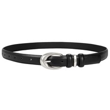 Leather Belt for Jeans Pants Fashion Ladies Skinny Faux Leather Dress belt wi...