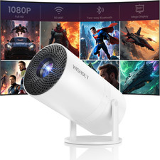 Mini Projector with Wifi and Bluetooth, Portable Movie Projector with 180  Rotat