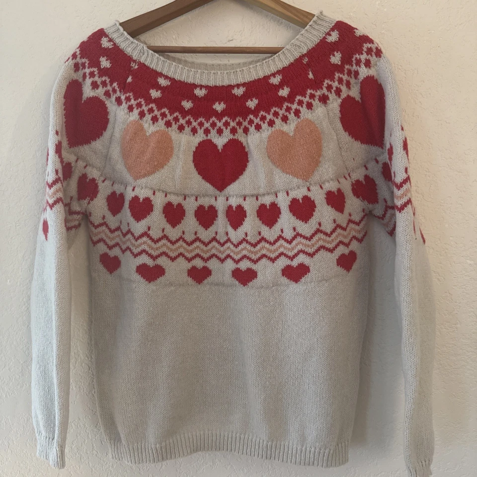 Suéter Fair Isle Talla M Patrón Corazón, Pullover. Estado sin usar. Foto 2 de 4