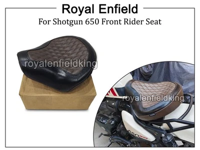 Pour Royal Enfield Fusil 650 " Véritable Cuir Rider Siège Noir & Marron D5 " - Photo 1/4