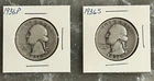 1936 P, 1936 S WASHINGTON QUARTERS, CIRCULATED, UNGRADED