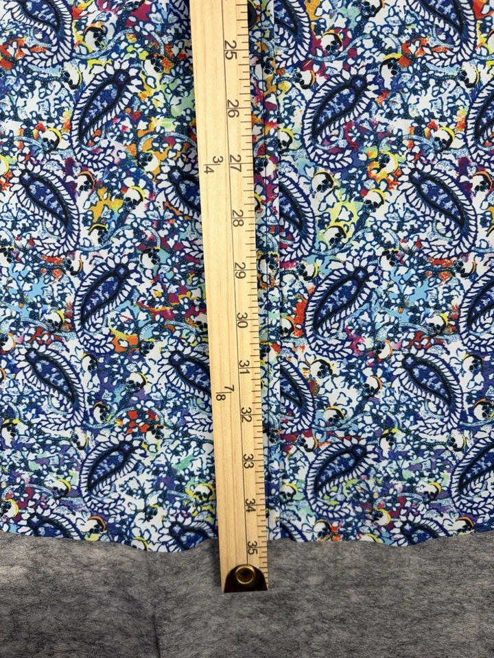 Рубашка мужская Robert Graham 3XLT с принтом в виде черепа пейсли функциональная с коротким рукавом громкая - Изображение 3 из 4