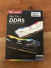 Team Group T-Force Delta RGB DDR5 16GB RAM, White, 6000MHz CL38, 2x8GB NEW