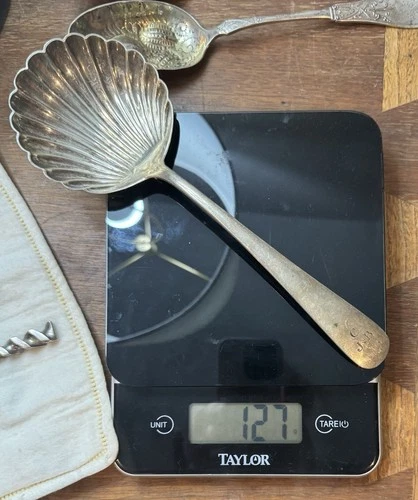 S. Kirk & Son - LARGE ~ Sterling Silver SERVING SPOON Scalloped 127g