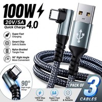 HeavyDuty USB Type C Charging Cable Braided Fast Phone Charger Long Lead 2m 3m