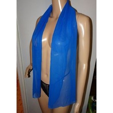 Vintage Blue Long Sheer Nylon Scarf pinup retro rockabilly neck scarve