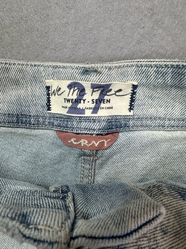 NWT We The Free People Womens Sz 27 Washed Denim Cut Off Jean Shorts Crvy - Picture 2 of 6