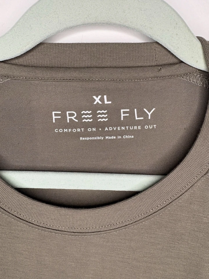Free Fly Bamboo Lightweight Long Sleeve T Shirt XL Fatigue Green Soft Viscose - Image 2 of 4