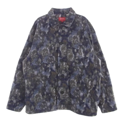 Chemise polaire cachemire Supreme 21AW violet motif complet veste M occasion LIFE 0