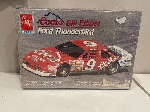 NISB BILL ELLIOTT 1990 AMT / Ertl Model Kit # 9 Coors Ford Thunderbird 1:25