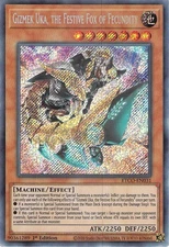 Gizmek Uka, the Festive Fox of Fecundity Secret Rare Eternity Code ETCO-EN031 NM