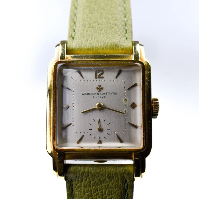Vacheron Constantin 1950s Ref 4518 Caliber 453 Oversized Square 31mm Rare 18k YG
