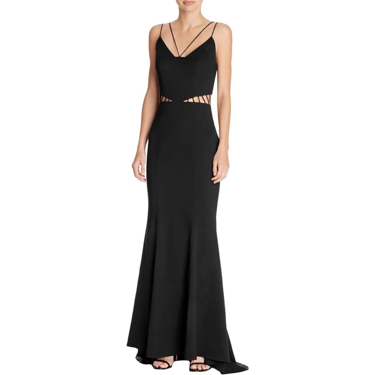 Jarlo Ashley Womens Cut-Out V-Neck Cocktail Dress, Size: Large, Black Jarlo Ashley Womens Cut-Out V-Neck Cocktail Dress, Size: Large, Black