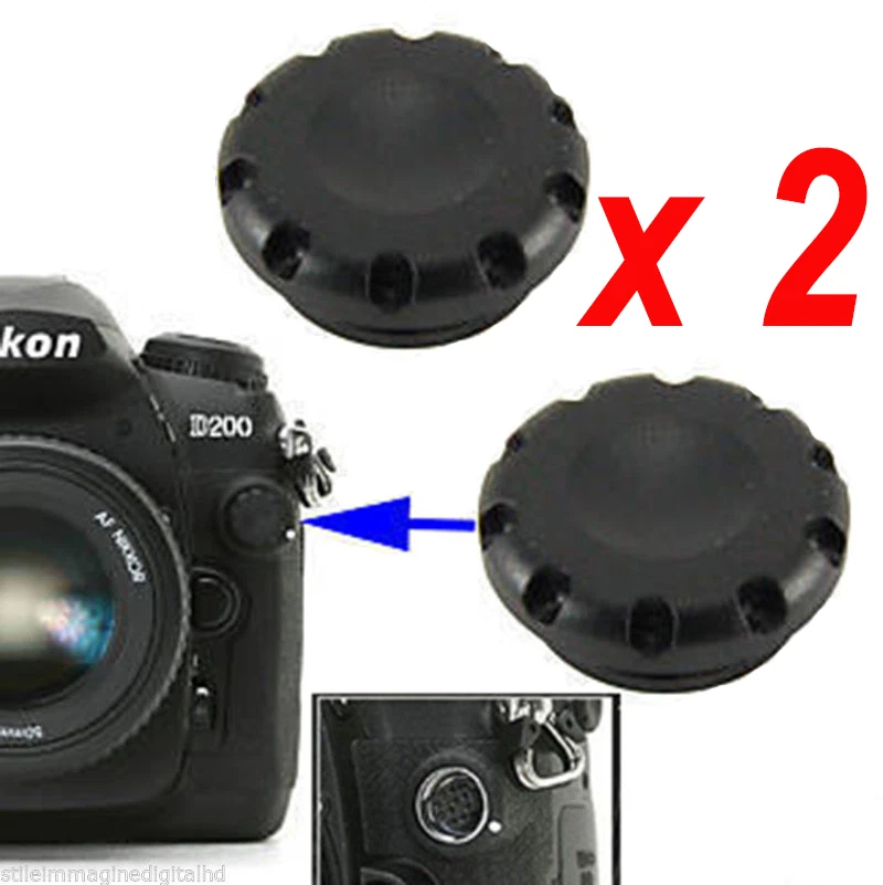 2 x PROTEZIONE TAPPO PRESA TELECOMANDO MC-30B 10-pin VEDI MODELLI PER Nikon Fuji
