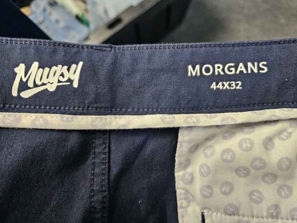 Mugsy Mens 40 Blue Chino Pants Casual Straight Leg 44x32 eBay
