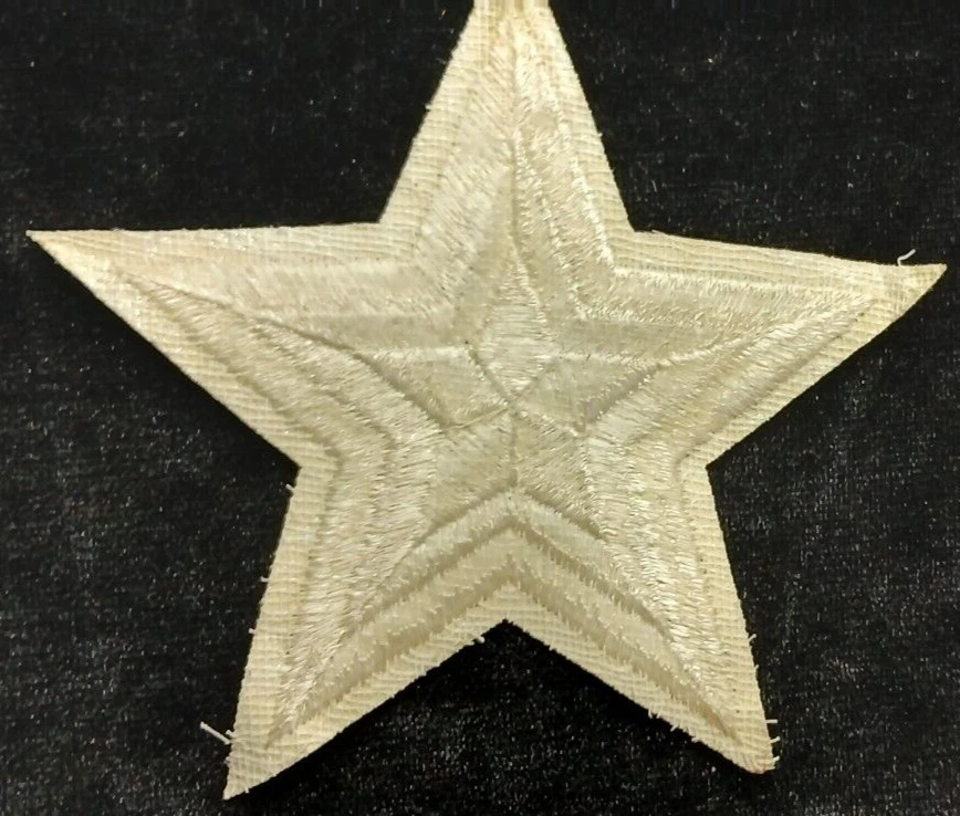 4” White Star Embroidery sew on Patch - Image 3 of 3