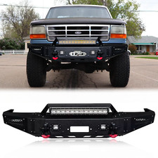 Vijay For 1992-1996 Ford Bronco Front Bumper Black W Led Lightsd-ring