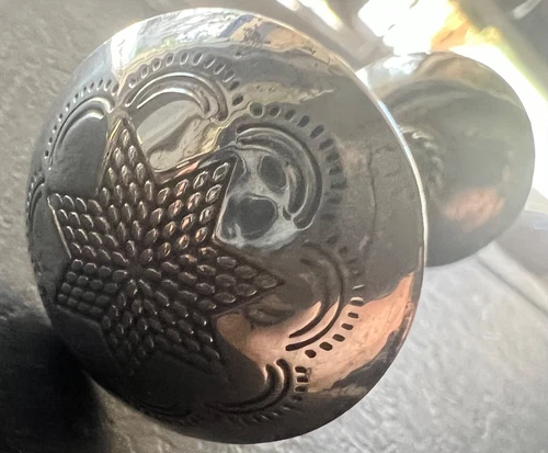 Vintage Sterling Silver Native American Navajo Star Design Ornate Baby Rattle