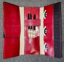 DART SET & LEATHER CARRY CASE ENGLISH STEEL TIP - THE GAME ROOM STORE NJ 07004