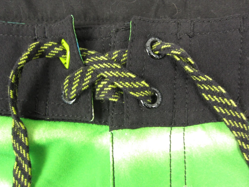 Pantalones Cortos Quicksilver Para Hombre Talla 36 Azul Gris Verde Rayas Bañador Tabla Surf Foto 4 de 4