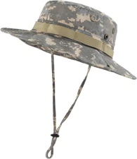 Zylioo XXL Oversized Boonie Sun Hats,Military Tactical Safari Hat for Big Heads