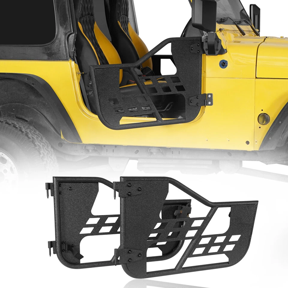Black Steel Tube Doors or Pair Mirrior for Jeep Wrangler & Gladiator 1997-2025 - Image 2 of 4