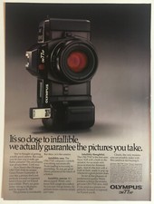 Olympus OM-77AF Camera 1987 Vintage Print Ad 8x11 Inches Wall Decor