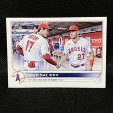 2022 Topps Veteran Combos MVP Caliber #US115 Shohei Ohtani Mike Trout Angels