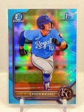 NON AUTO 2022 Bowman Chrome 1st Cayden Wallace Sky Blue Refractor Royals RC C9